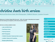 Tablet Screenshot of birthwithchristine.com